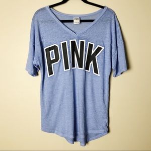PINK Oversized V Neck Tee